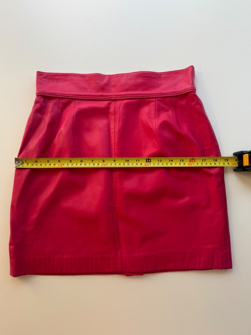 Vintage Neto Hot Pink Leather Pleated Mini Skirt - Picture 5 of 8